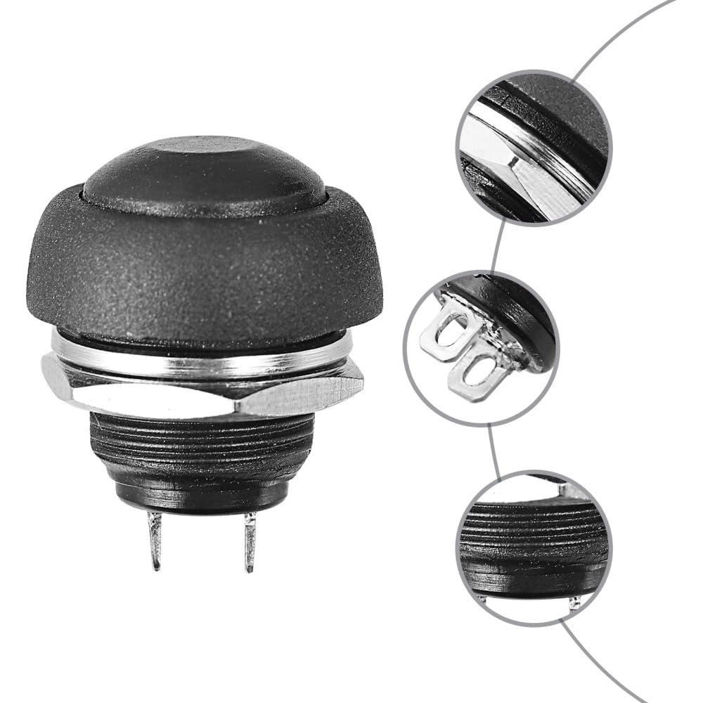 ya 23 10.7 baidi Waterproof Switch Round Self Reset Toggle Small Push Button