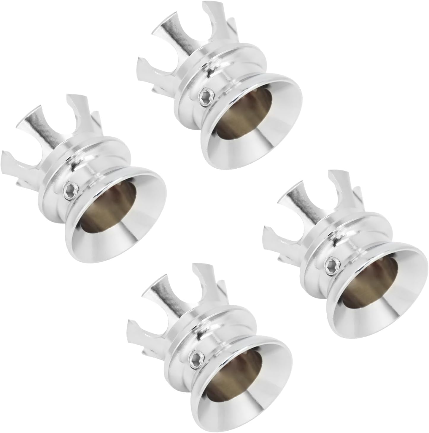 ya 4 8.14 Chrome 4x King Crown Head Bolt Covers Spark Plug Cap for Harley Twin Cam 99-2017