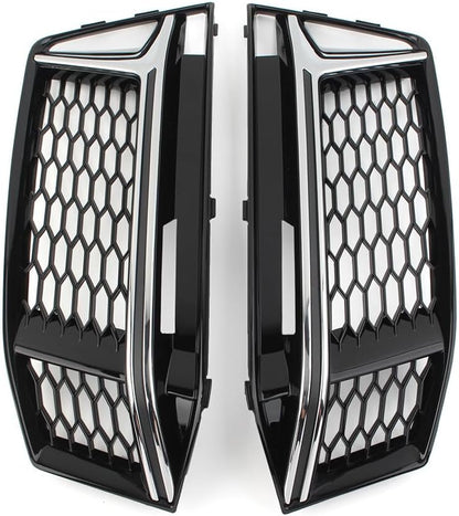 ya 9 10.24 Front Bumper Fog Light Grille Cover Honeycomb for Audi A4 B9 S-Line S4 16-18 cl