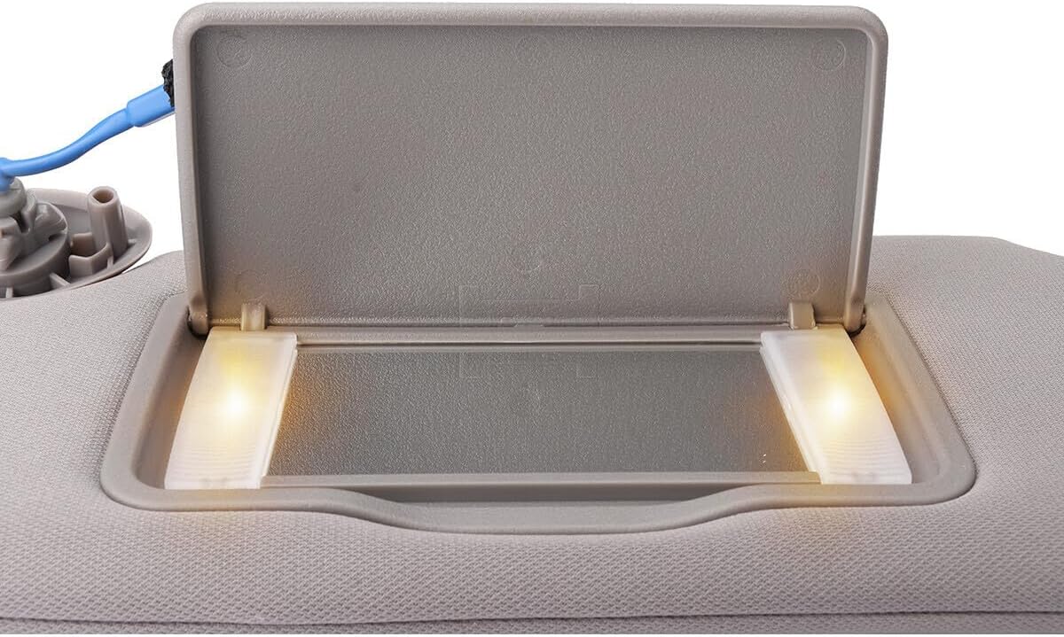 ya 11 9.14 baidiGray Sun Visor for Honda CR-V Interior W/Mirror Light Left Side 83280-TLY-H11ZB