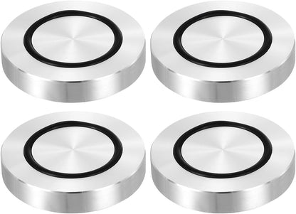 ya 26 10.21 baidi M8 60mm / 2.4 Dia 12mm Aluminum Disc Glass Top Adapter with Rubber Ring 4pcs