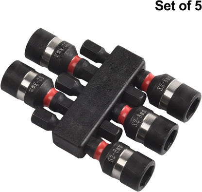 ya 14 9.20 baidi Magnetic Nut Socket Bit Set for Power Drills 5 Hex Shank Drivers and Adapters-1