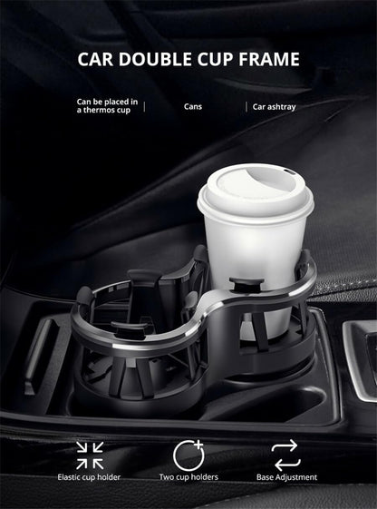 ya 6 8.24 baidi Universal Car Double Glass Frame Drink Elastic Cup Holder Base Adjustment