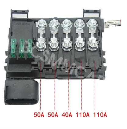 ya 6 8.24 baidi Car Fuse Box Battery Terminal Fit for VW Beetle 2002-2010 1J0937550A 1J0937550B