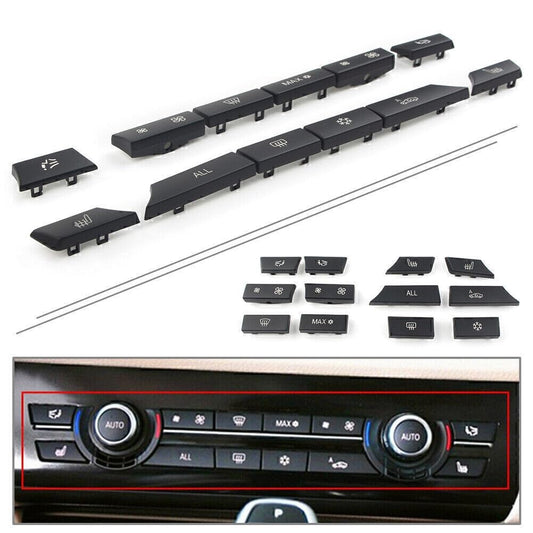 ya 4 8.8 Set 12 Button Key Caps Repair Kit A/C Heater Switch Fit for BMW 5 6 7 F10 F01 F12