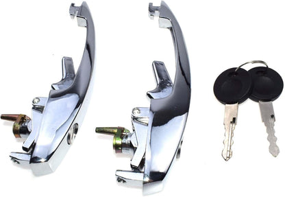 ya 2 8.15 2-Pack Front Door Handle with Key for 1974-1979 for VW Beetle 1.6L 113837205M