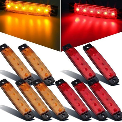 ya 13 9.15 baidi 2 Pcs Truck Side Light Red Tail Lights Signal for Trucks Trailer Led