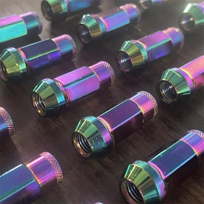 ya 10 9.16 baidi 20pcs M12x1.5 Lug Nuts 48mm Steel Open End Wheel Nuts Bolts w/Socket Colorful