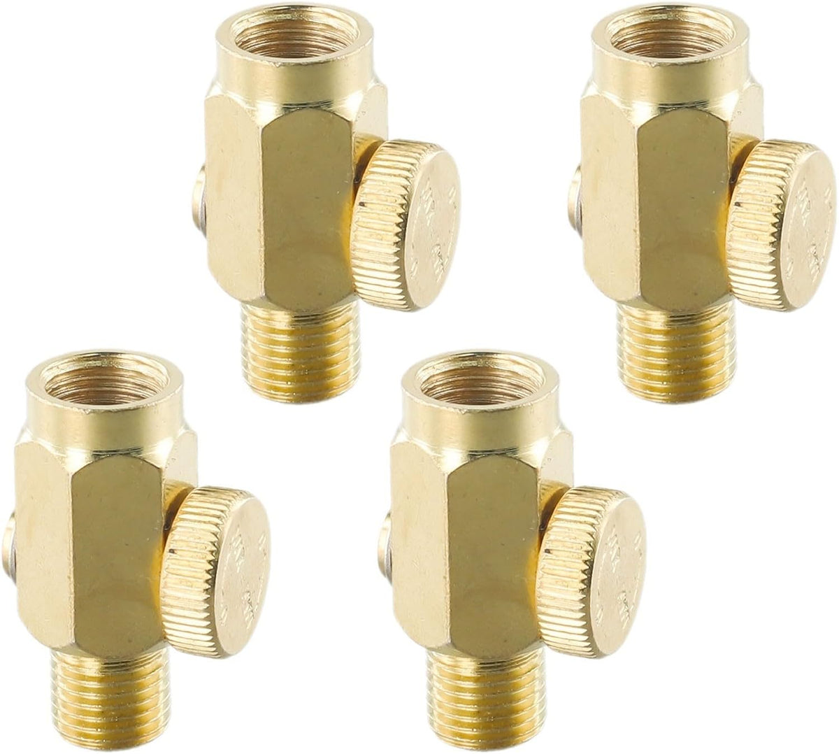 ya 14 9.20 baidi Versatile Brass Air Pressure Valve Tool 1/4 NPT Male/Female Threads 4PCS-1