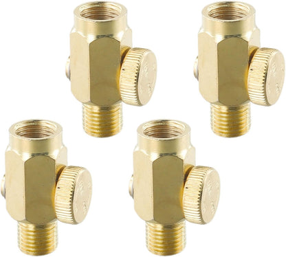 ya 14 9.20 baidi Versatile Brass Air Pressure Valve Tool 1/4 NPT Male/Female Threads 4PCS-1