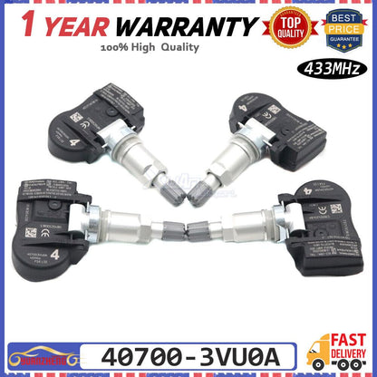ya 4 8.8 4-Pack Tire Pressure Monitoring Sensor 40700-3VU0A TPMS 433MHz for Nissan Rogue