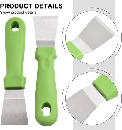 ya 14 9.20 baidi enable Blade for Tough Residues 2Pcs Stainless Steel Oven Scraper-1