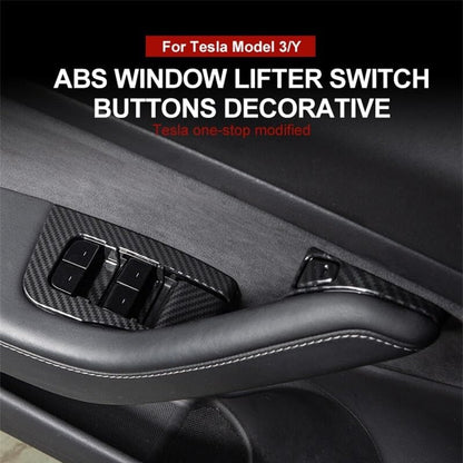 ya 4 8.24 baidi for Tesla Model 3 Y 2021-22 Car Window Lifter Switch Button Decor Cover Stickers