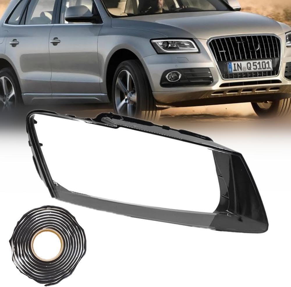 ya 4 8.14 1pcs Headlight Clear Lens Housing and Sealant Right Passenger for Audi Q5 2013-2017