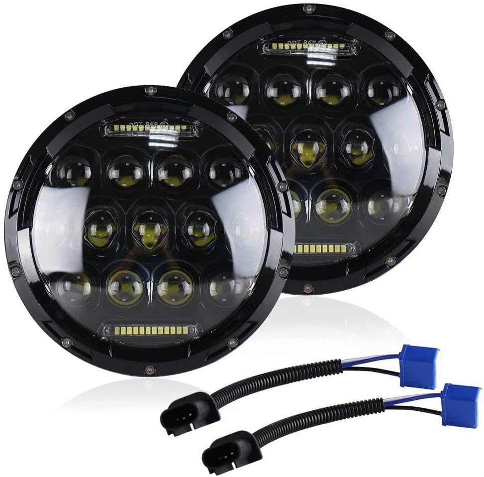 ya 7 8.24 baidi For FJ Cruiser 2007-2014 7 Projector Round LED Headlight Combination High/Low Beam 