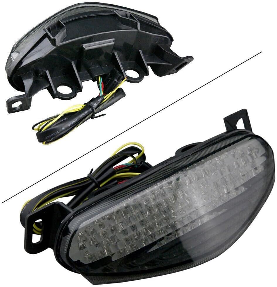 ya 4 8.8.2 1x Smoke Tail Light Brake Turn Signals for Kawasaki 650R ER-6 09 2010