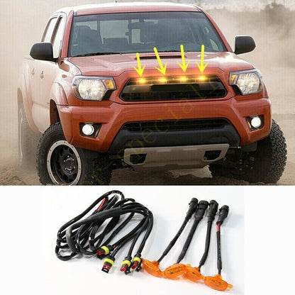 ya 14 9.20 zhengce for Toyota Tacoma 2012-2015 Front Grille LED Light Raptor Style Grill Cover-1