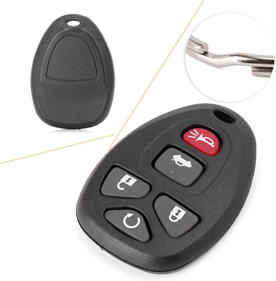 ya 9 10.24 Remote Key Fob Case Shell 5 Buttons for Chevrolet Malibu for Pontiac G6 KOBGT04A Car