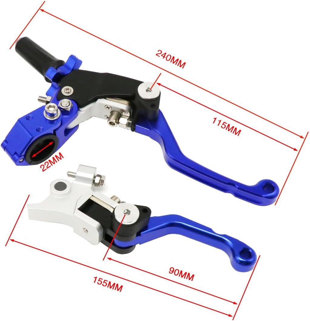 ya 11 9.14 baidiBlue Motorcycle Clutch Brake Lever Foldable Aluminum Alloy Suitable for Husqvarna FC FX TC TX-