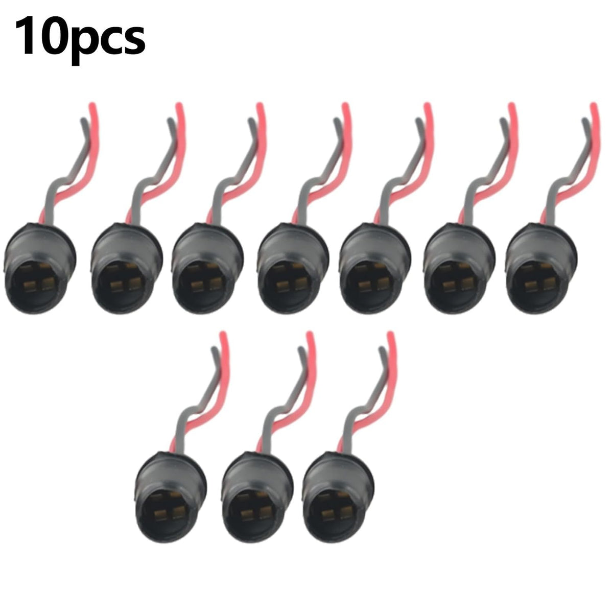 ya 23 10.7 baidi 10pcs Black Rubber Car Auto Light Bulb Round Socket Lamp Holder Base Connector