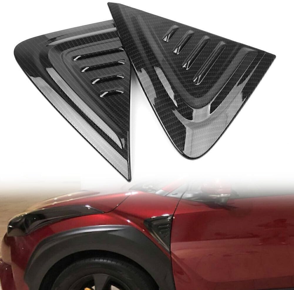 ya 4 8.24 baidi 2x Carbon Fiber Side Wing Fender Air Vent Cover Trim Fit for Toyota C-HR 16-18