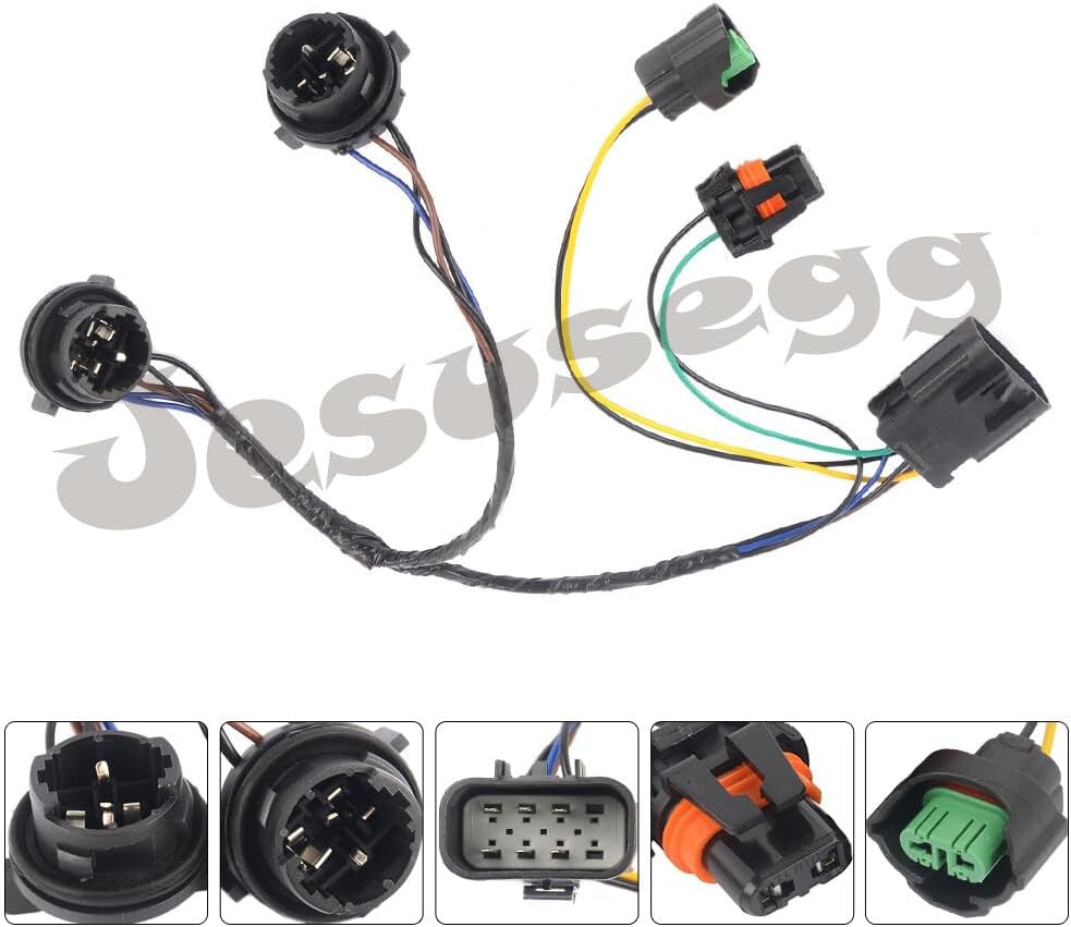 ya 9 10.24 Headlight Wiring Harness Socket tail for Chevrolet Silverado 1500 2500 3500