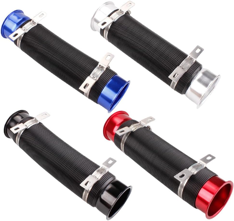 ya 10 9.16 baidi 3'' 76mm Flexible Car Cold Air Intake Hose Filter Pipe Telescopic Tube Black