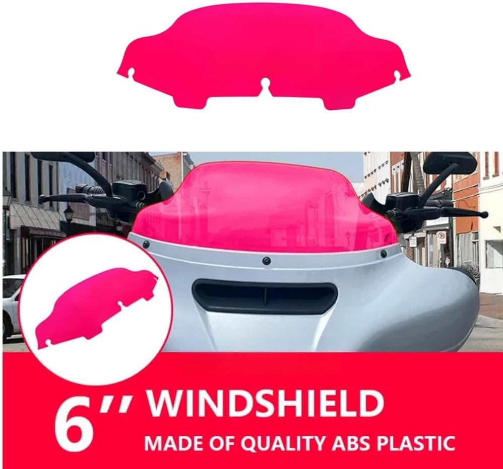 ya 23 10.7 baidi 6 Wave Windshield Windscreen for Harley Street Electra Glide Classic 1996-2013