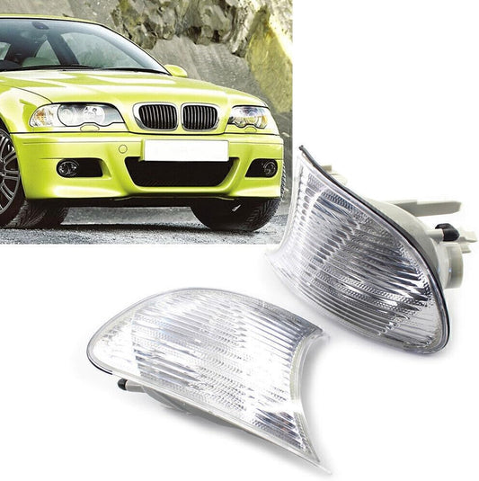 ya 2 8.15 for BMW E46 3-Series 2DR 00-01 2x Corner Light Clear Truen Signal Lens