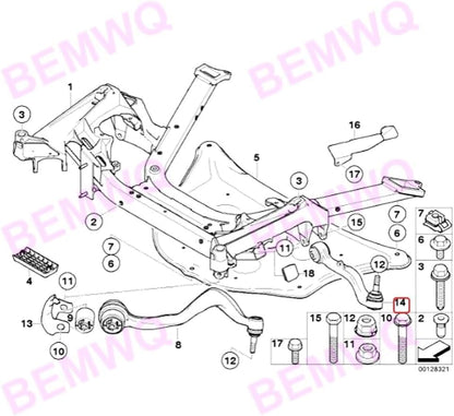 ya 15 10.19 zhengce Front lower rear control arm L/R kit for BMW E65 6 7 series 650i 745Li