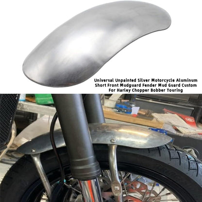 ya 23 10.7 baidi Unpainted Silver Motorcycle Short Mudguard Front Fender Mud Guard Universal 1PCS