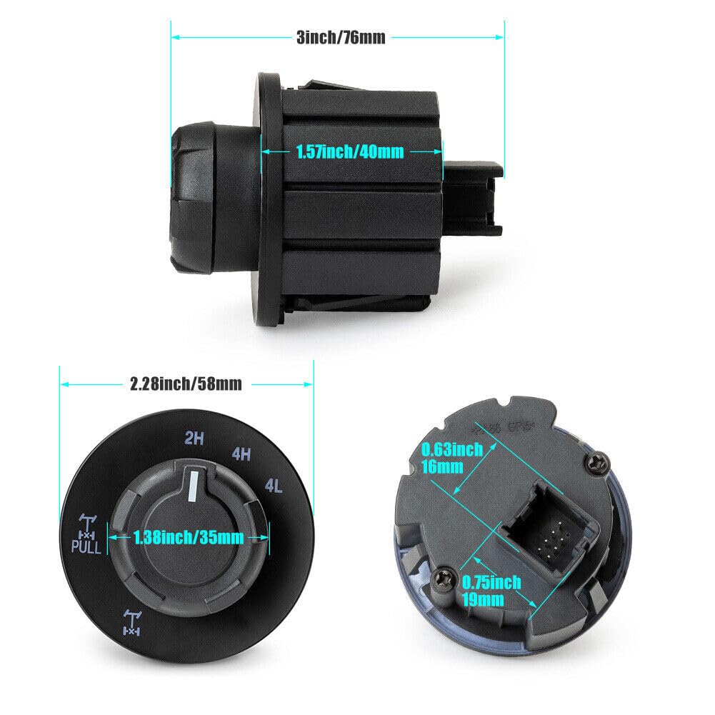 ya 4 8.8 4x4 al3z14b166ba Control Electronic Lock Override Switch knob for Ford 2009-2014