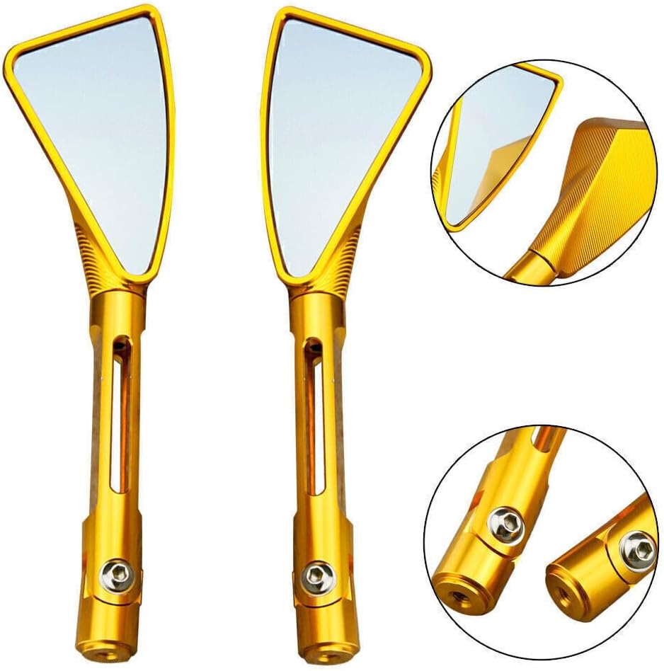 ya 2 8.15 Motorcycle Rearview Side Mirrors Fit for Suzuki GSXR1000 05-11 & GSXR600 06-12 Gold