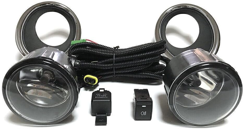 ya 10 9.16 zhengce Pair Fog Light Lamp+Wiring+Switch Kit for Nissan QASHQAI J11 2014-2017 2016