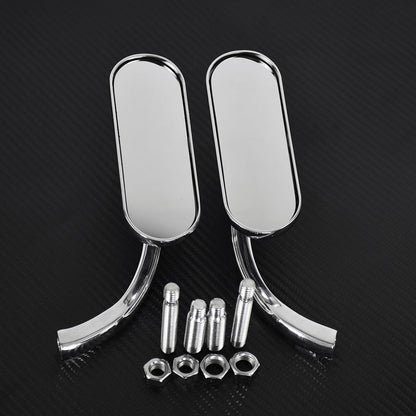 ya 2 8.15 Motorcycle for Mini Oval Rearview Mirror Chrome Fit for Harley Sportster XL Softail