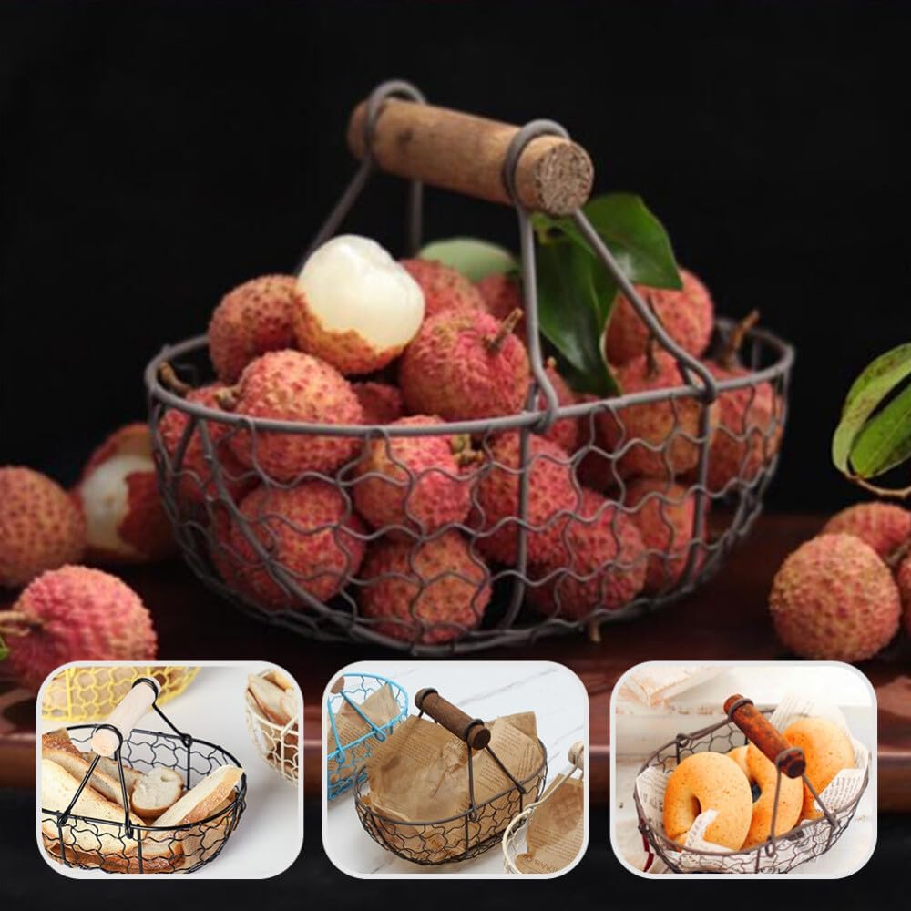 ya 26 10.21 baidi Metal Wire Basket Farm Chicken Cover Holder Organizer Case Container