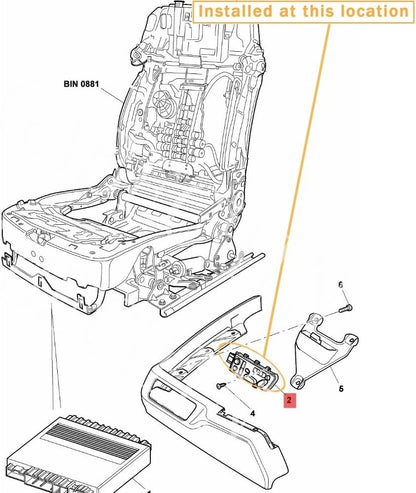 ya 5 8.24 baidi Suitable for for Bentley GT Flying Spur for SEAT position switch button 3W5959765B