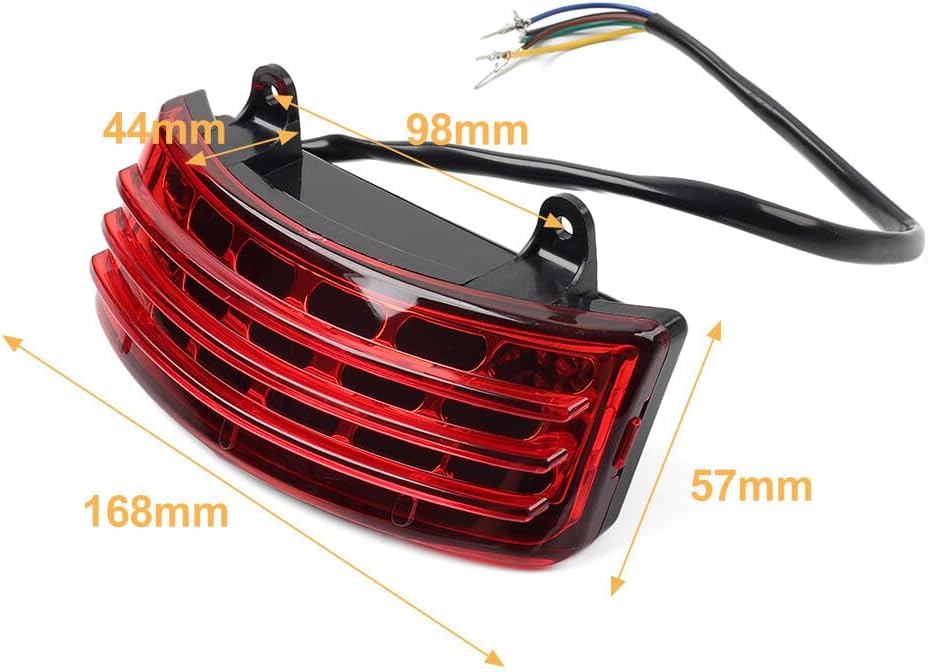 ya 10 9.16 zhengce Tri-Bar LED Rear Tail Brake Mudguard Light fit For Harley Road King Street