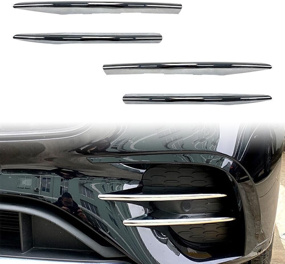 ya 4 8.14 for Mercedes-Benz E Class W213 E260 E300 E53 Chrome Front Fog Light Trim Cover