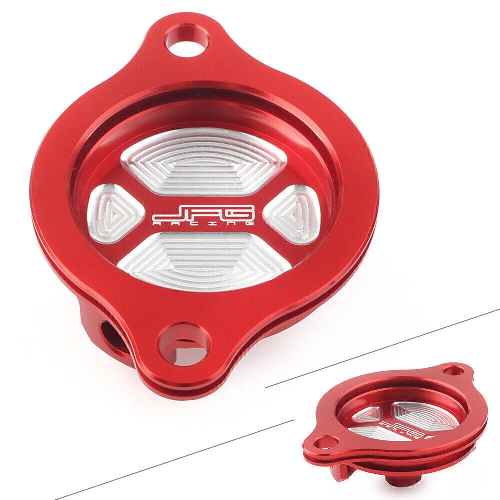 ya 5 8.24 baidi CNC Aluminum Oil Filter Cover Cap Red for Honda CRF250R 2004-09 CRF250X 2004-17