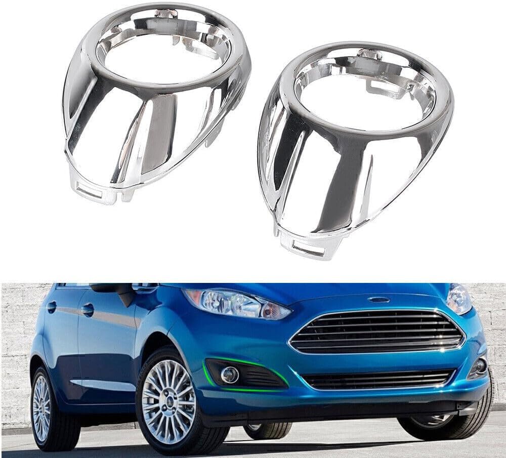ya 4 8.24 baidi 2x Front Fog Light Cover Surround Bezels Trim Chrome for Ford Focus 2012 2013