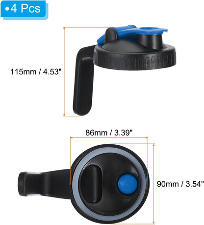 ya 14 9.20 baidi Mason Jar Pour Spout Lids 4 Pcs Wide Mouth Flip Cap Pour Lids Black/Blue-1