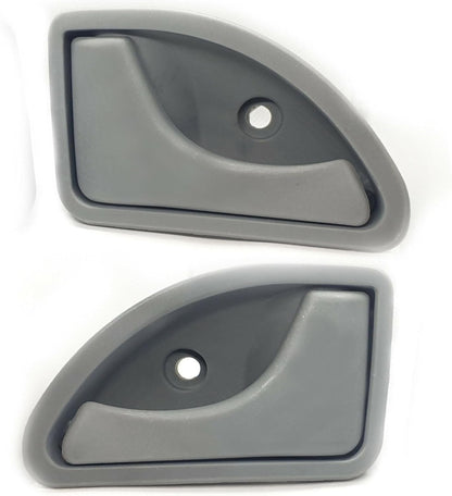 ya 2 8.15 2X for Renault Kangoo Twingo Door Handle Inside Front Left & Right Gray