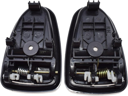 ya 4 8.14 Pair of Interior Door Handles Black Left and Right for Hyundai Accent 2000-2006