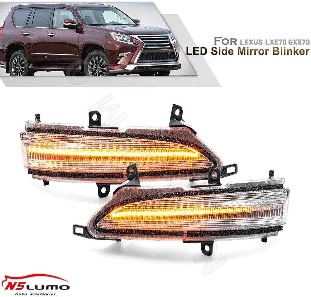 ya 4 8.10 Sequential side mirror flashing indicator turn signal lights for Lexus GX460 LX570
