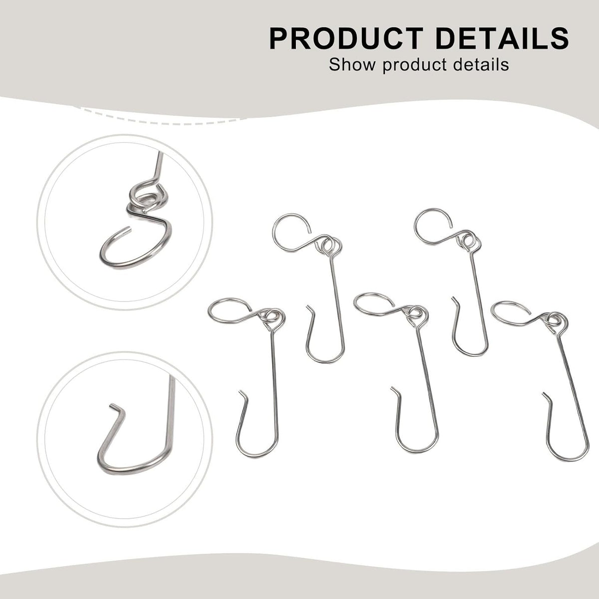 ya 28 10.13 baidi Stainless Steel Hook Set for MAPP Propane Bottles 5PCS Lightweight Clips