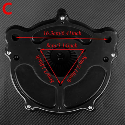 ya 5 8.10 Clear Chrome Air Cleaner Grey Filter Fit for Harley Touring Glide 08-16 FXDLS 17
