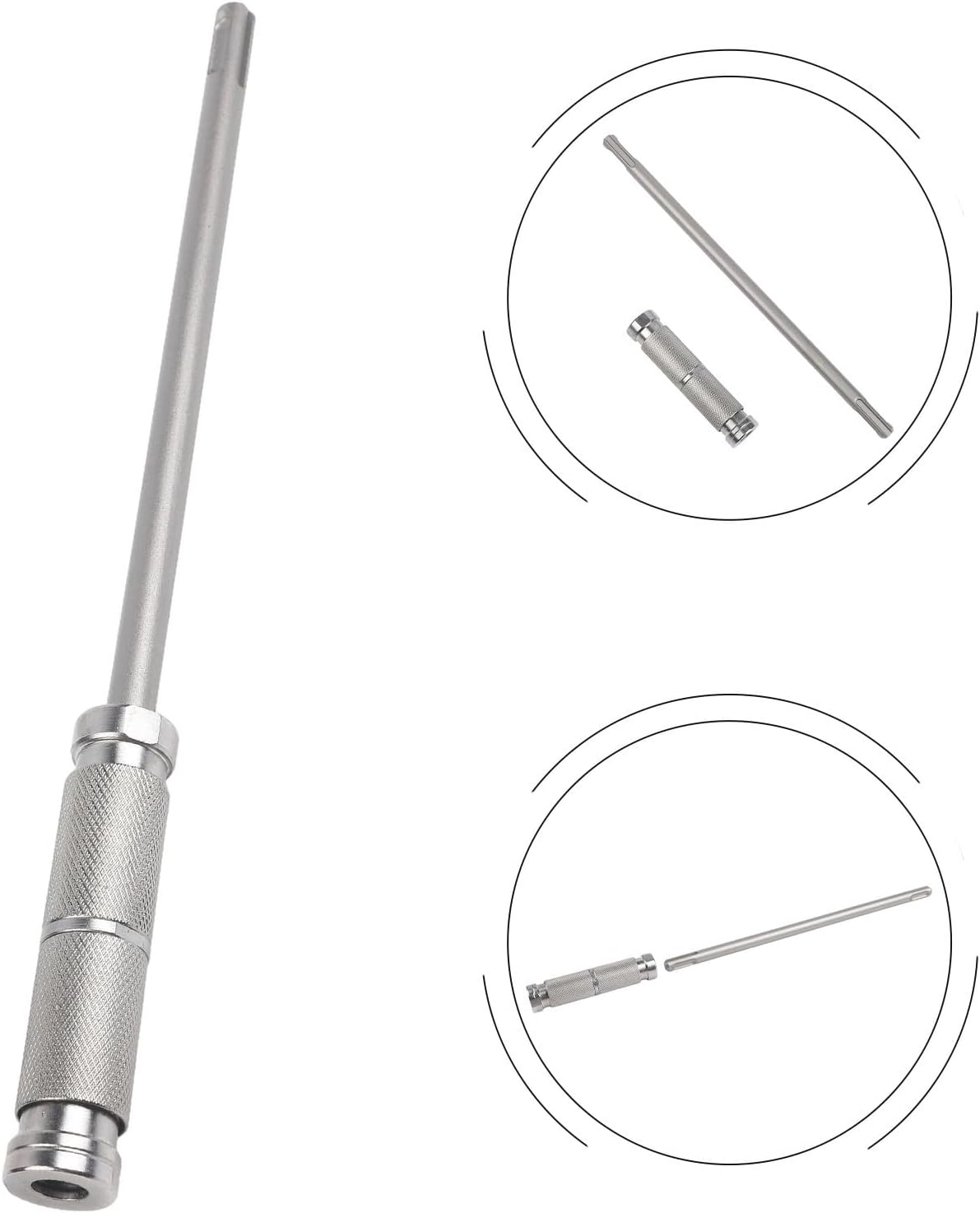 ya 28 10.13 baidi Extension Rod Chrome Vanadium Round Shank