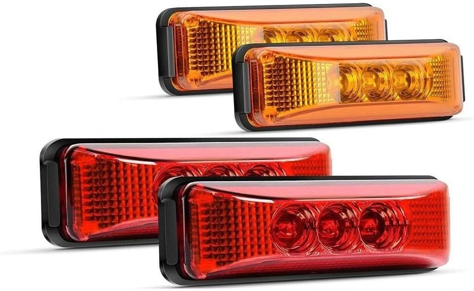 ya 13 9.15 baidi Waterproof and Long lasting Red Amber Side Marker Lights for Trucks 12 24V
