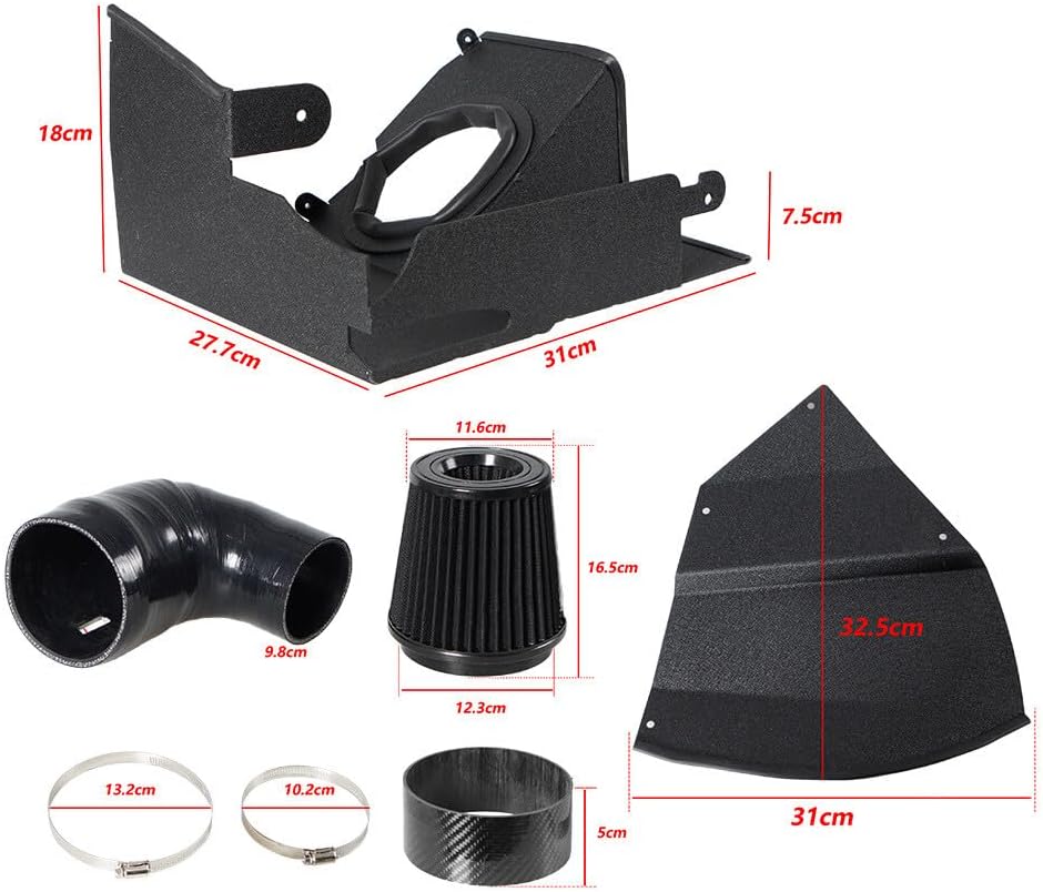 ya 11 9.14 zhengce Black Cold Air Intake Kit for BMW 320I 330I G20 G21 2019-2022 Aluminum Allo